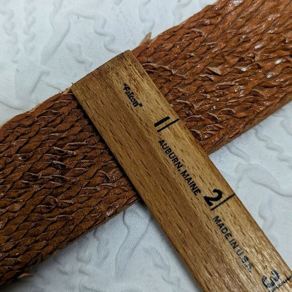 SANGIORGIO | Italian Textured Leather Belt sz XL - Picture 8 of 13